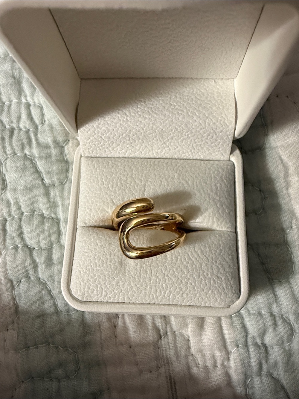 Gold Sculptural Open Band Ring - Women Jewelry